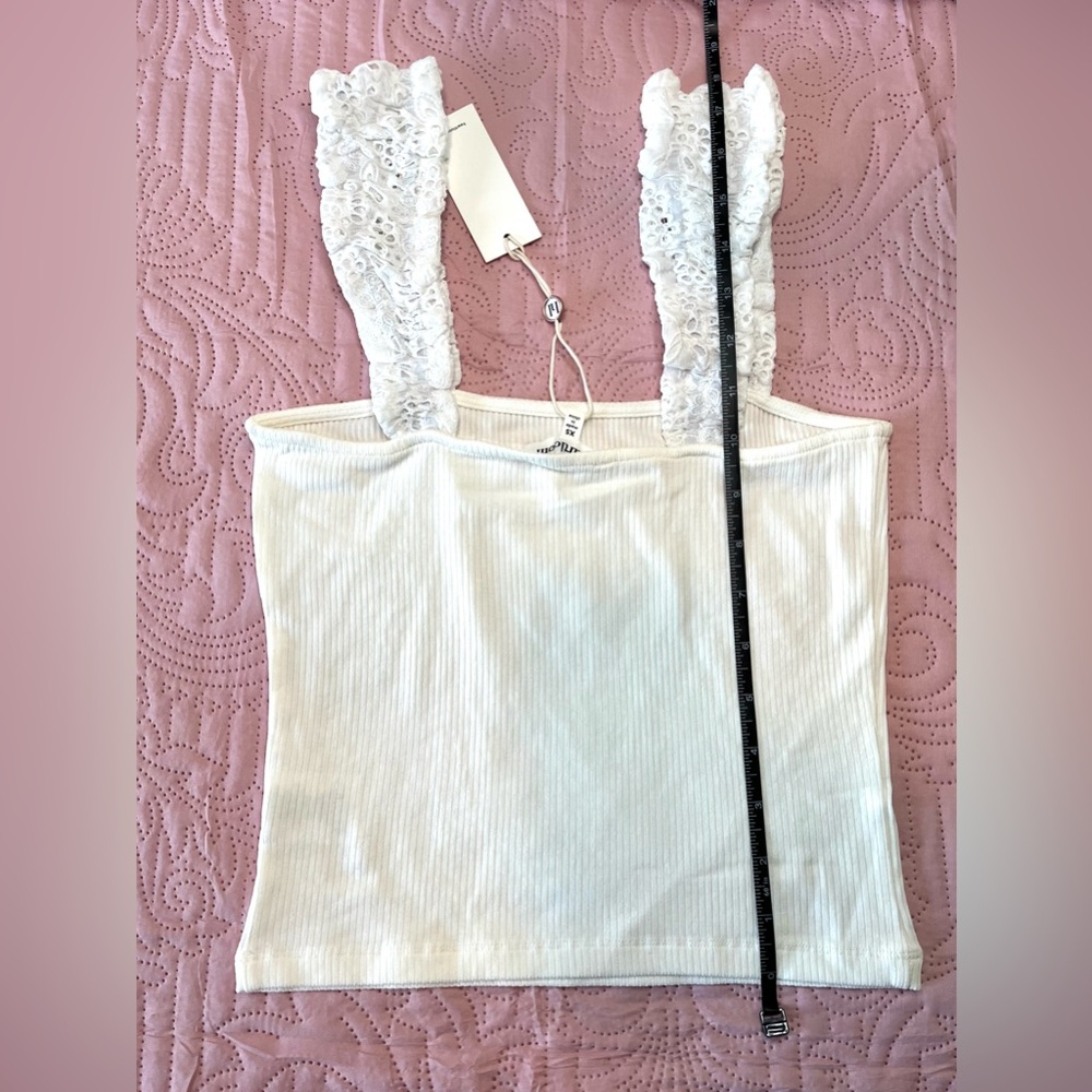 Heartloom NWT Luna Cropped Top in Eggshell - Picture 4 of 5